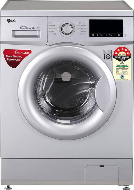 LG 7 kg Fully Automatic Front Load with In-built Heater Silver