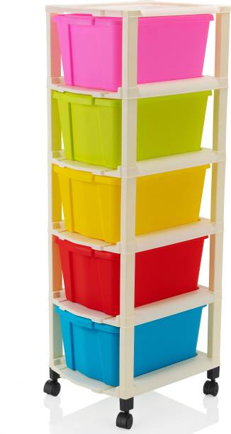 PINEVINTA Plastic Free Standing Chest of Drawers