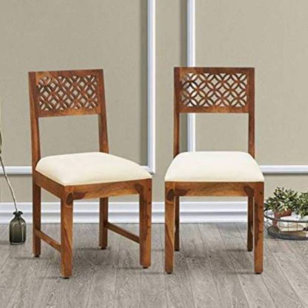 Credenza Sheesham Dining Chair Set of 2 | Honey Finish | Solid Wood Dining Chair