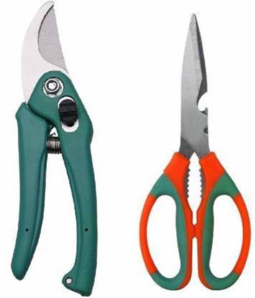 AGT Garden Scissor, Garden Cutter Gardening Cut Tools (Set Of 2) Garden Tool Kit