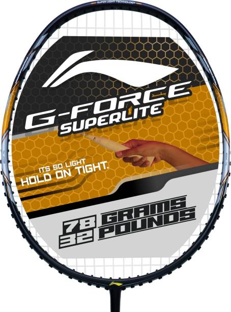 LI-NING G-Force 3900 Superlite Black, Gold Strung Badminton Racquet