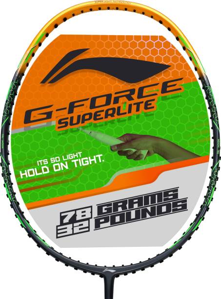 LI-NING G-Force 3600 Superlite Grey, Gold Unstrung Badminton Racquet