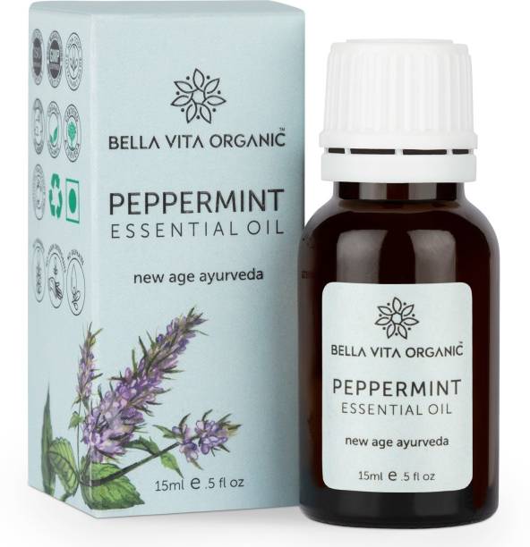 Bella vita organic Peppermint Essential Oil Natural Can be Used as Fragrance Oil, Mixed with Beauty Products, Aromatherapy and Home Candle Soap Making