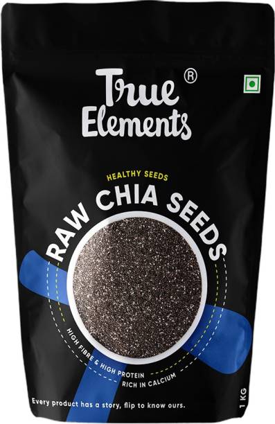 True Elements Raw Chia, High Fibre & Protein, Rich in Calcium, Healthy Seeds Chia Seeds