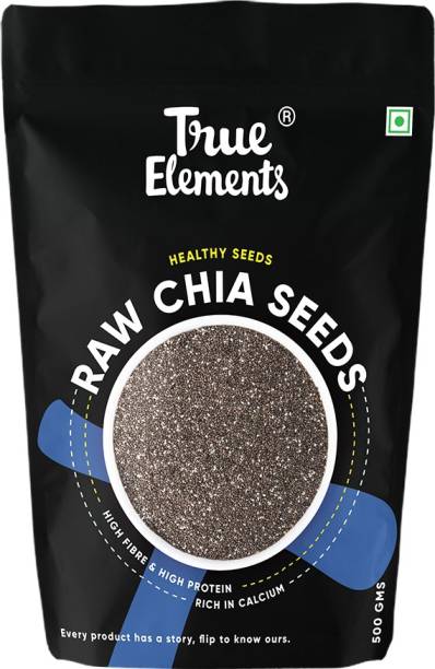True Elements Raw Chia Seeds, High Fibre, Rich in Calcium, Healthy Seeds for weight loss