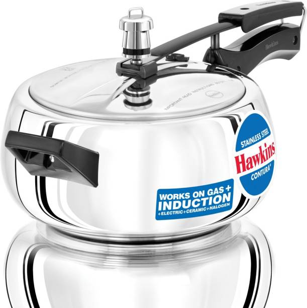 HAWKINS by Hawkins Stainless Steel Contura (SSC35) 3.5 L Induction Bottom Pressure Cooker