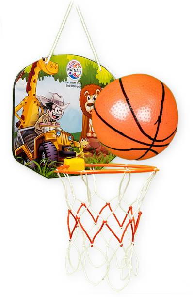 RATNA'S Cartoon Basketball Jungle theme indoor & outdoor basketball toy for kids. Basketball