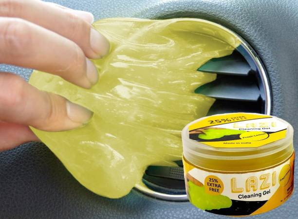 LAZI Fresh Lime Scented Multipurpose Car Interior AC Vent Dashboard Dirt Dust Cleaning Cleaner Gel Gum Jelly Putty Kit for Car Interior keyboard Laptop Electronic Gadgets Appliances. Car Interior Cleaning Gel Vehicle Interior Cleaner