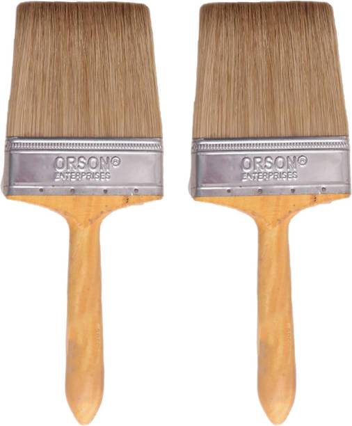 Orson 4 Inch Premium Paint Brush for Wall/Door-Water/Enamel Based Painting (Pack of 2)