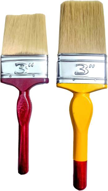 Orson 3 Inch Premium & 3 Inch Regular Paint Brush for Wall/Door-Water/Enamel Based Painting (Pack of 2)
