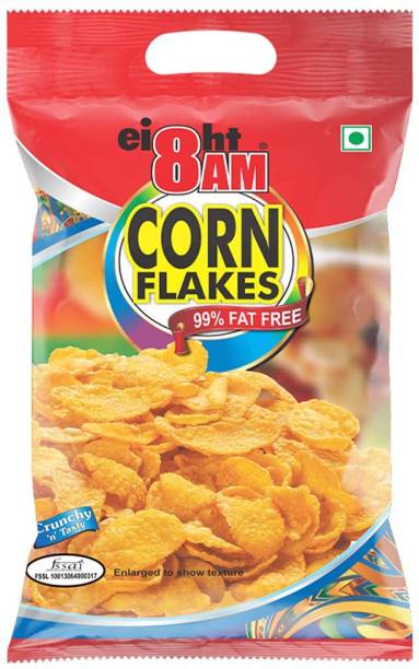 8AM by V. R. Industries (P) Ltd. Cornflakes, Delicious and Nutritious Breakfast Cereals Pouch