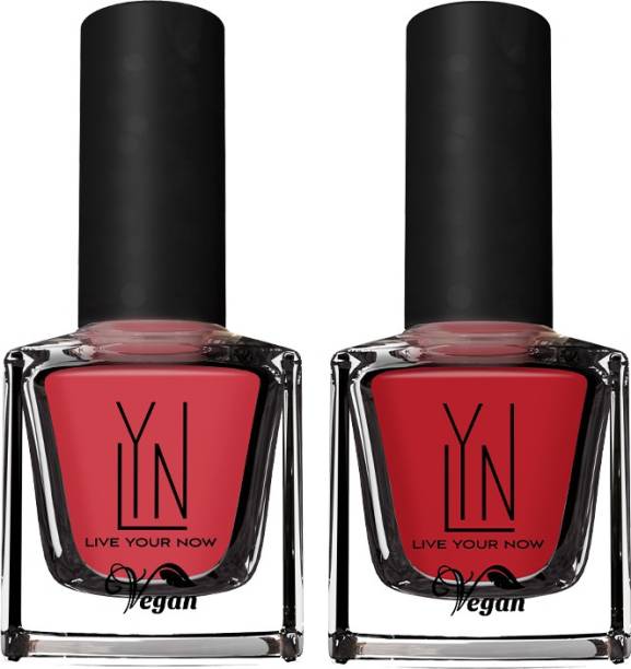 LYN Live Your Now TUTTI FRUTTI and Dragon Lady nail polish combo Peach, Red