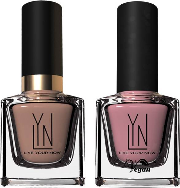 LYN Live Your Now BIRTHDAY SUIT And Bunny Nose nail polish combo Brown, Pink