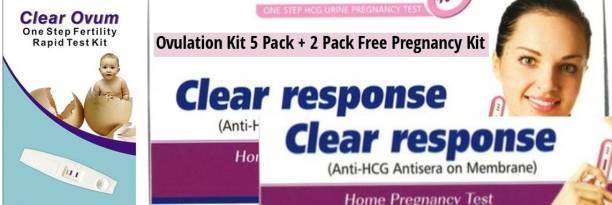 SKE Ovulation Kit 5 Pack + Pregnancy Kit 2 Pack Ovulation Kit