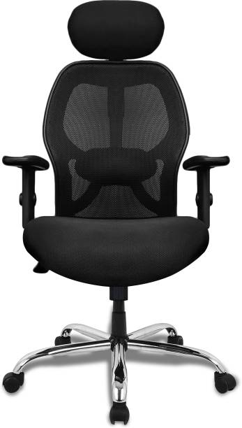SAVYA HOME APOLLO Polyester Office Adjustable Arm Chair