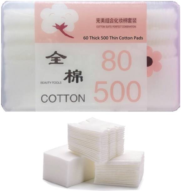 Anayo Makeup Remover Cotton Pads Facial Cleansing Wipes 500 Thin 60 Thick Tissues