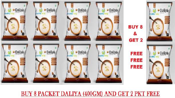 healthy living NATURES BEST WHOLE WHEAT GRAIN DALIYA BUY 8 PKT , GET 2 PKT FREE (TOTAL 10 PKT X 400 GMS = 4000GMS/4KG)