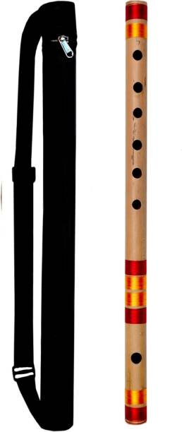 SNAPNCLAP Musical Flutes Bamboo Flutes G Scale 6 Hole Natural Bamboo Bansuri Size 17 Inch With Free Carry Bag Bamboo Flute