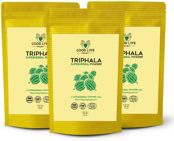 Good Lyfe Project 100% Organic Triphala Powder, Effective For Constipation and Digestive Disorders