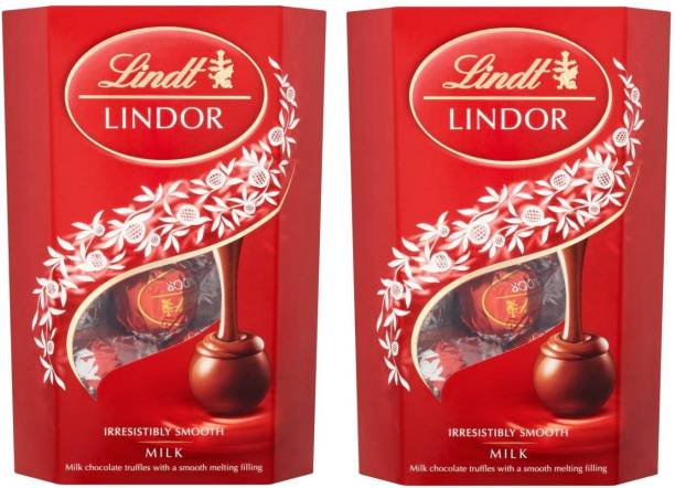 LINDT Lindor Swiss Milk Chocolate 200g x 2 Truffles