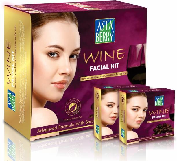 ASTABERRY Wine Facial Kit 12 Pouch Set 432g