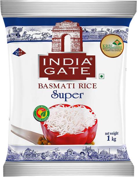 INDIA GATE Super Basmati Rice (Long Grain, Polished)
