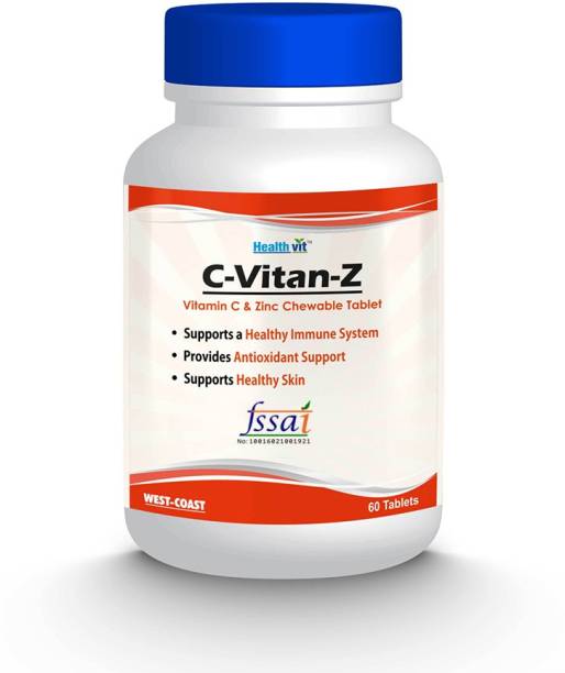 HealthVit C-Vitan-Z Vitamin C 500mg and Zinc 60 Tablets