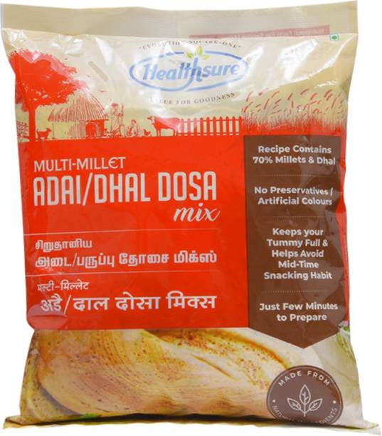 Healthsure Multi Millet Adai/ Dhal Dosa Mix | Nutritious & Delicious | No preservatives | Power Breakfast 500 g