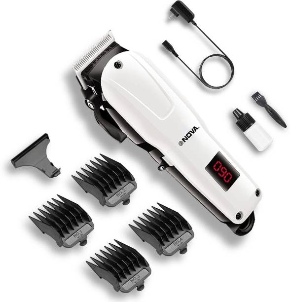 NOVA Professional Rechargeable and Cordless NHT 1083 Hair Clipper Trimmer 120 min  Runtime 5 Length Settings