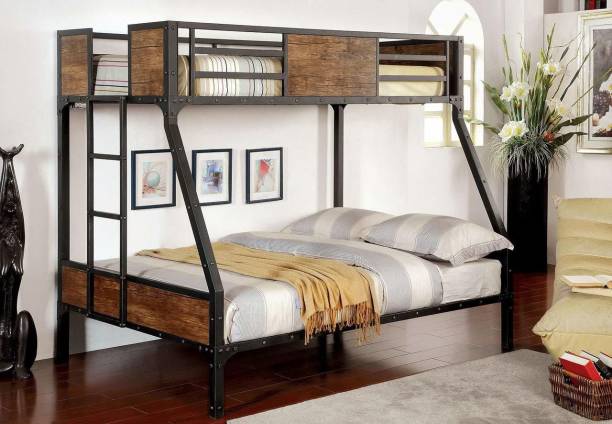 APRODZ Ellison Twin Over Full Bunk Bed Metal Bunk Bed