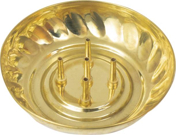 Spillbox Incense Holder Brass Agarbatti Stand Holder Ash Catcher Home Office-Lotus Bowl Brass