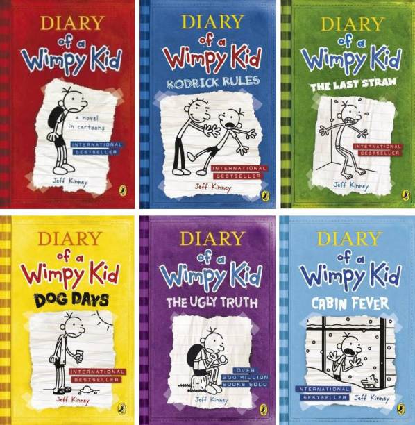 Set Of 6 (Six) Books Of Diary Of A Wimpy Kid By Kinney ...