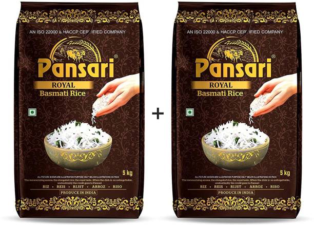 Pansari Long Grain, Taste The Best Royal Basmati Rice, 2-Years Aged, 10 kg Basmati Rice