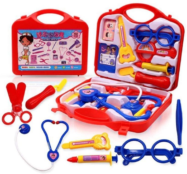 Blue Tuptoel Doctor Kit for Kids 30Pcs Child Pretend Play Doctor Set with Electronic Stethoscope for Boys DR Kit for Toddlers Kids Role Playset Toys Doctor Tent for Girls 3 4 5 6 7 8 Years Old 
