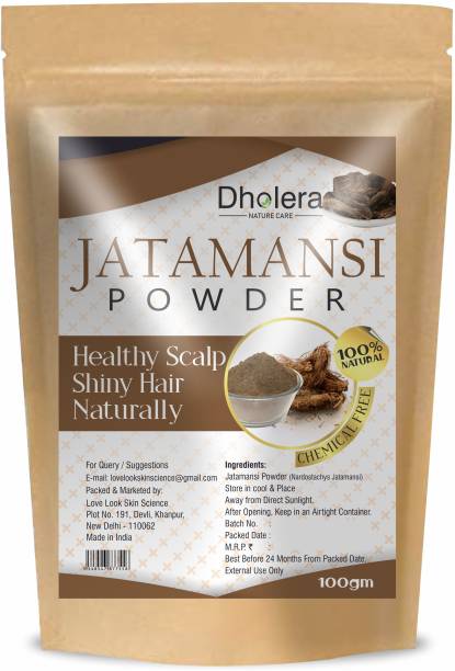 Dholera 100% Natural Jatamansi Root (Nardostachys Jatamansi) Powder For Rejuvenating Hair Roots Naturally