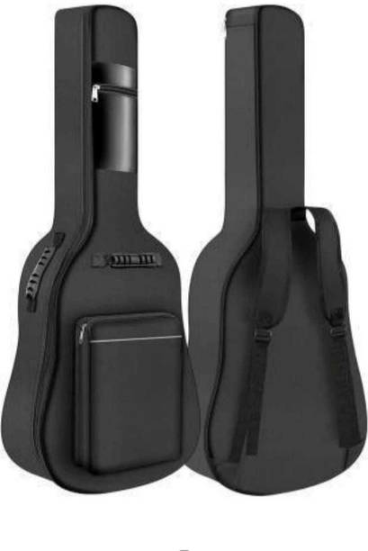 Healifty 21 Inch Guitar Bag Adjustable Cloth Acoustic Guitar Bag with Pocket Electric Guitar Carry Case Cover Black
