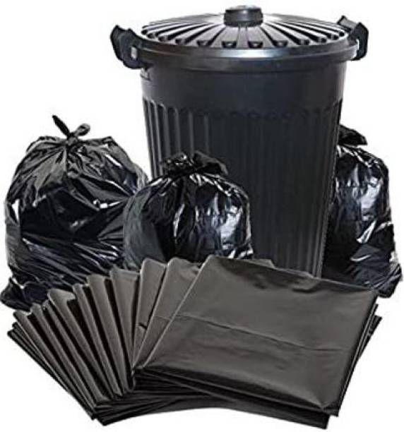 MY HOME Garbage Bags 19*21 Dustbin Bags Pack of 4 | 30 Bags in 1 Pack | Total 120 Dustbin Biodegradable Bags in Black Colour Medium 15 L Garbage Bag