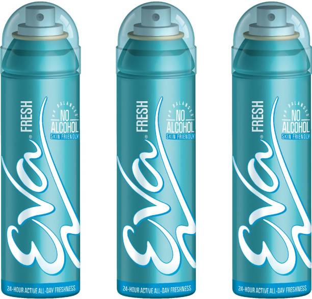 EVA Fresh+Fresh +Fresh deospray 150 ml (Pack of 3) Deodorant Spray  -  For Women