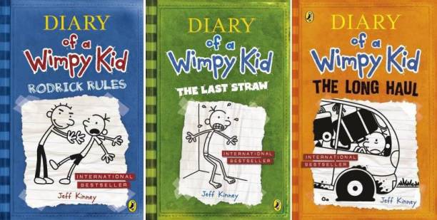 Set Of 3 (Three) Books Of Diary Of A Wimpy Kid By Kinne...