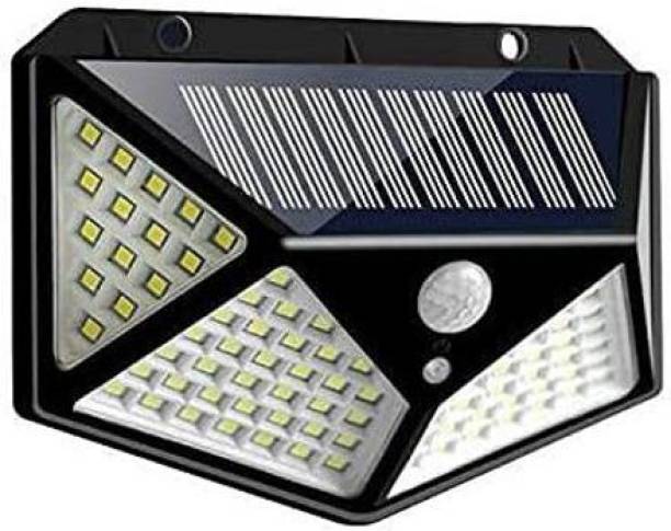 FLANKER Premium quality 100 LED Solar Lights for Garden LED Security Lamp for Home, Outdoors Pathways Solar Light Set (Wall Mounted Pack of 1) Solar Light Set Solar Light Set