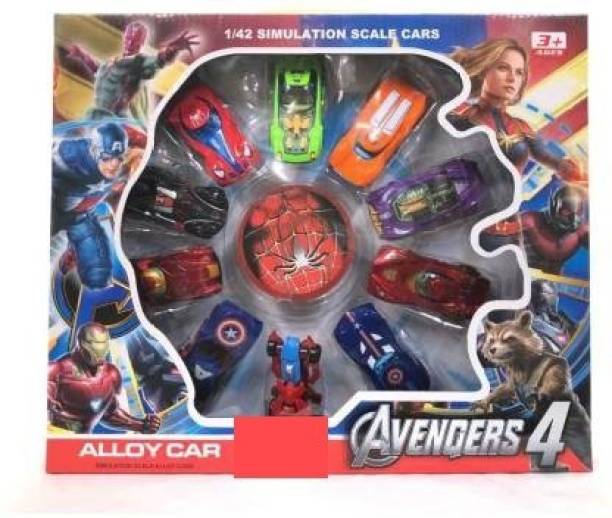 The Simplifiers Avengers Metal Die Cast Character Cars Set (Pack of 10)