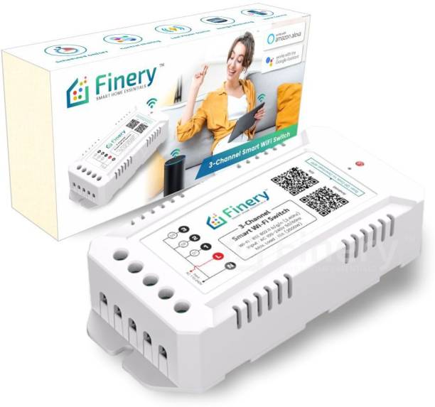 Finery Finery 3 Channel Smart WiFi Switch Works with Alexa & Google Home (2500x3) watts iOS and Android App Smart Switch