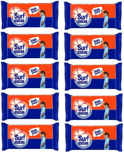 Surf excel Stain Remover pack of 10 Detergent Bar