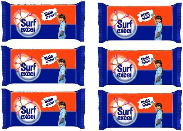 Surf excel Stain Remover pack of 06 Detergent Bar