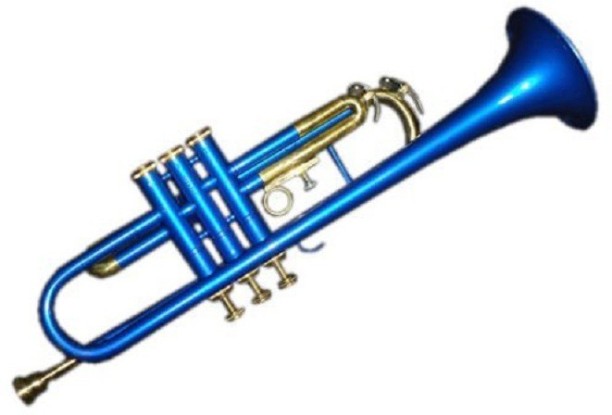 Sai Musical India Trumpet P-Tr003 Red+Blue+Brass Bb Multi Lacquered
