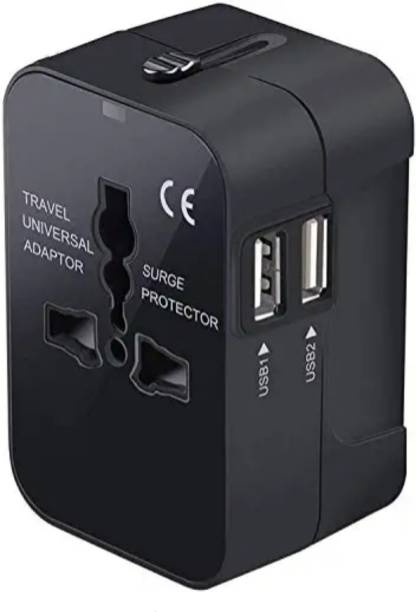 coolcold International Universal All in One Worldwide Travel Adapter Wall Charger AC Power Plug Adapter with Dual USB Charging Ports for USA EU UK AUS European Cell Phone Laptop Worldwide Adaptor