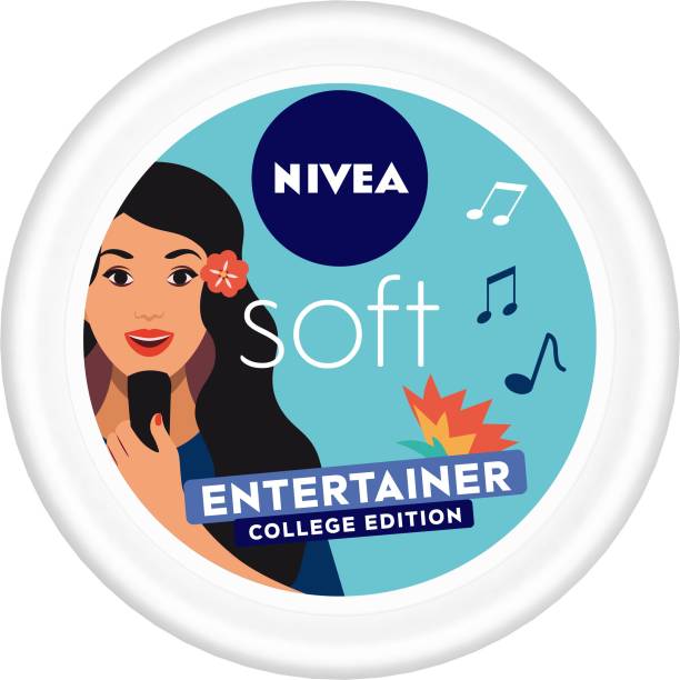 NIVEA Soft Moisturizer for Face, Hand & Body, Non Sticky Cream, Entertainer College Edition,