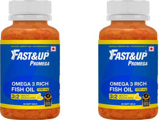 Fast\u0026Up Omega 3 Fish Oil Capsules 1250 mg - 375 EPA, 250 DHA Price in India  - Buy Fast\u0026Up Omega 3 Fish Oil Capsules 1250 mg - 375 EPA, 250 DHA online  at Flipkart.com