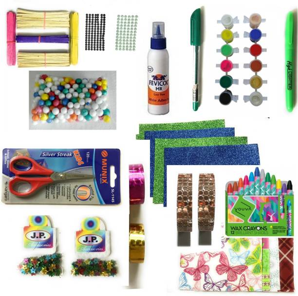 HaappyBox Art & Craft Kit for Kids (16 Items)