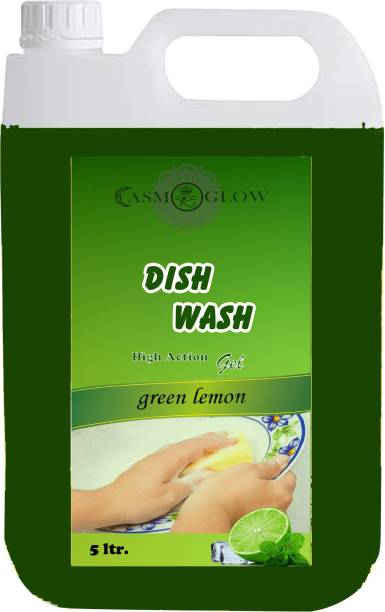 casmoglow Dishwash Liquid with Green Lemon for oil & washes off Kitchen Utensil Cleaner Dishwash Bar